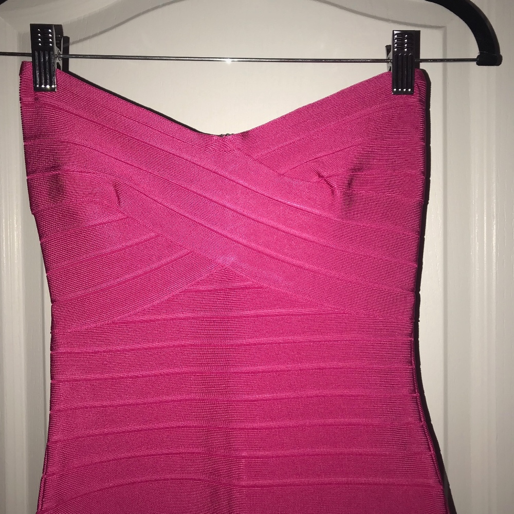Pink Bodycon Midi Dress